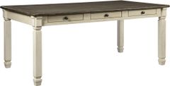 Signature Design by Ashley® Bolanburg Weathered Oak Rectangular Dining Table with Antique White Base
