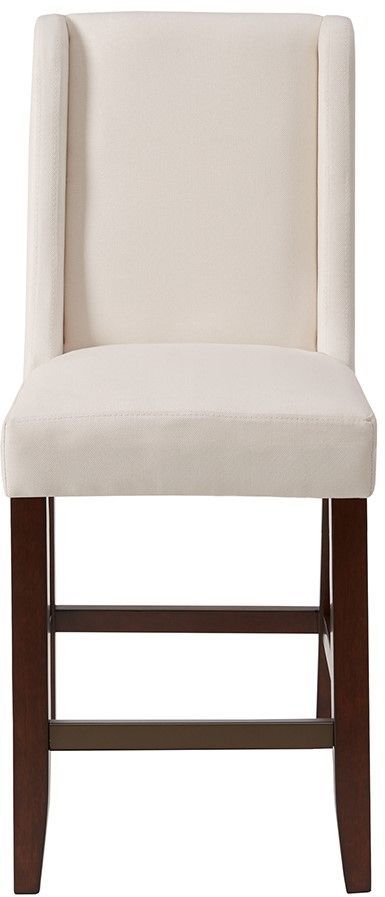 Olliix by Madison Park Cream Brody Wing Counter Stool-1