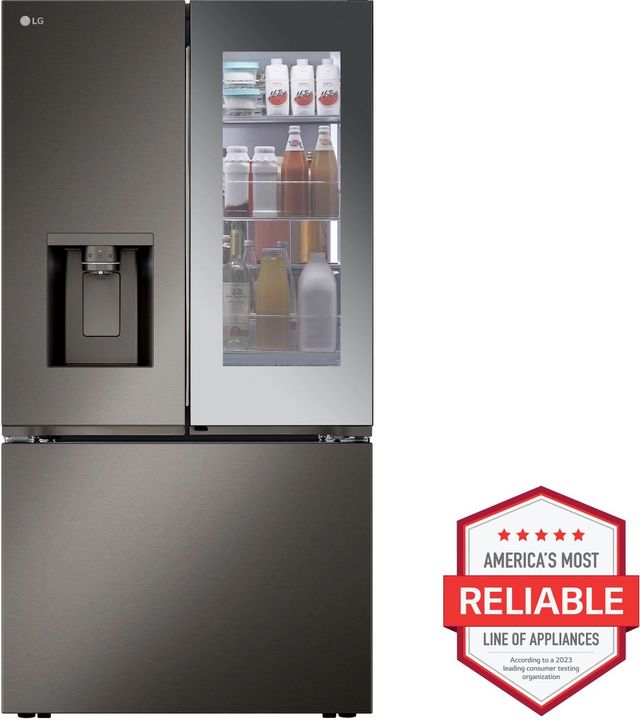 LG 36 in. 26.0 Cu. Ft. PrintProof™ Black Stainless Steel Counter Depth French Door Refrigerator-1
