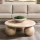 Classic Home Elaria Beige Concrete Outdoor Coffee Table-1