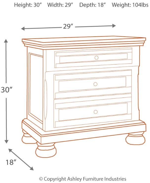 Signature Design by Ashley® Flynnter Medium Brown Nightstand-1