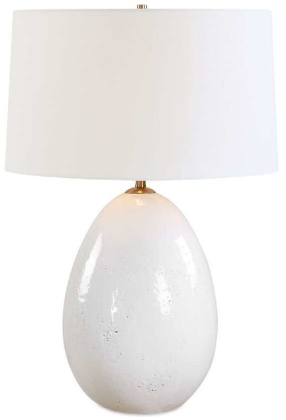 Uttermost® Avery White Crackled Glaze Table Lamp-4