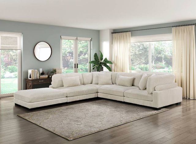 Homelegance® Traverse 2-Piece Plush Beige Modular Sectional with Ottoman-1