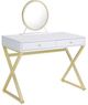 ACME Furniture Coleen Gold/White Vanity Desk-0