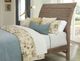Vaughan-Bassett Laurel Weathered Grey Queen Elder Sleigh Bed With Storage Bench-1
