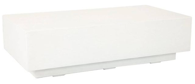 Sunset West Faux Bois White Glass Fiber Reinforced Concrete Outdoor Coffee Table-0