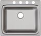 Elkay Lustertone® Classic Lustrous Satin 25" x 22" x 5-1/2" 4-Hole Single Bowl Drop-In ADA Sink-1
