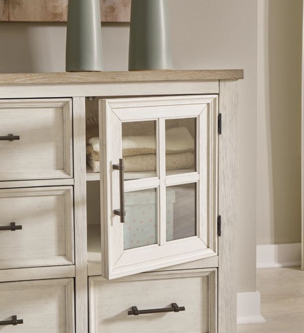 Boho chic five drawer dresser