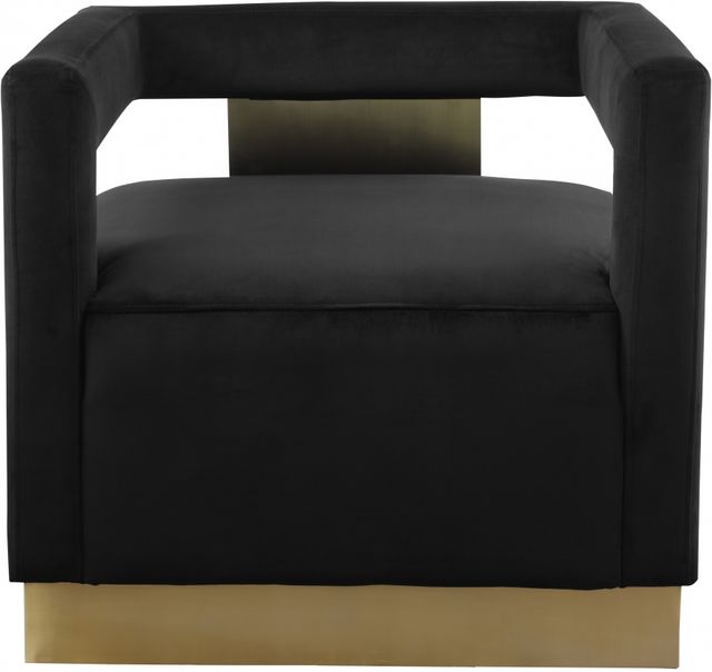 Meridian Furniture Armani Black Velvet Chair-1