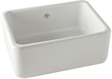Rohl® Shaws Original 24" Apron Front Kitchen Sink-White-1