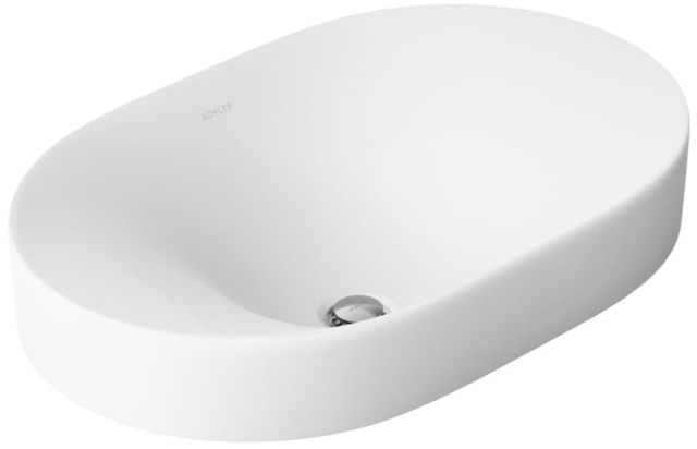 Kohler Chalice White 22.75" Oval Vessel Bathroom Sink-0