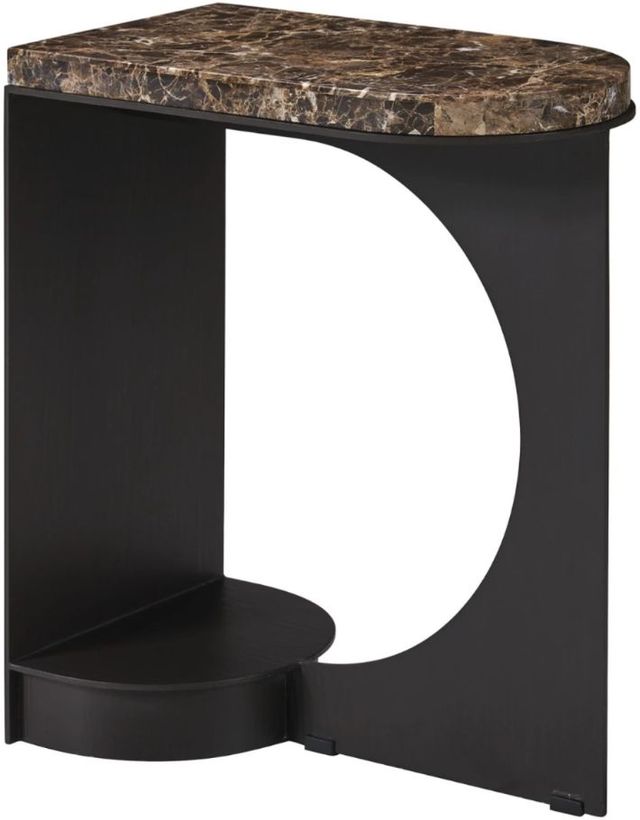 Lexington Home Zanzibar Novella Brown Side Table with Black Base-0