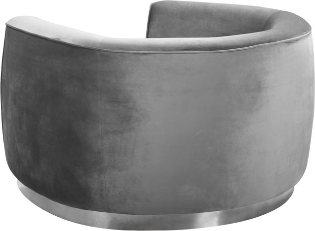 Meridian Furniture Julian Grey/Chrome Velvet Chair-1
