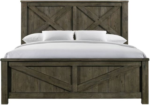 Elements International Maverick Gray Queen Panel Bed-1