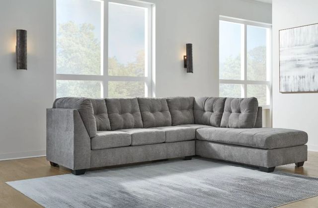 Signature Design by Ashley® Marelton 2-Piece Gray Right Arm Facing Sectional and Chaise-2