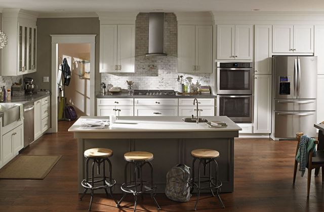 Maytag® 30" Stainless Steel Modern Glass Wall Mount Range Hood-3