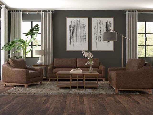 International Furniture Direct Olivo Brown Arm Chair-1