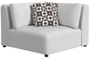 Elements International Zandara Beige Olefin Outdoor Modular Corner
