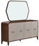 Michael Amini® Houston Gray/Walnut Sideboard and Mirror-0