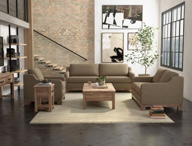 International Furniture Direct Samba Brown Loveseat-2
