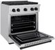 ZLINE Autograph Edition Paramount 30" Stainless Steel Pro Style Dual Fuel Range with Matte Black Accents-3