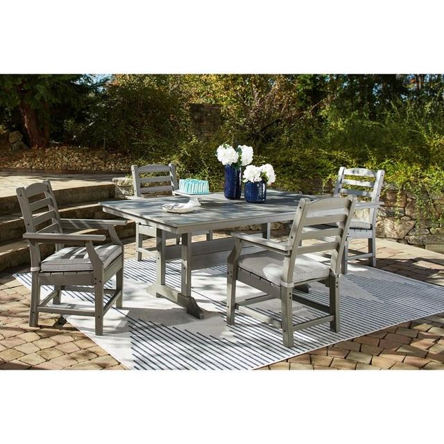 Signature Design by Ashley® Visola Grey Outdoor Dining Table-7