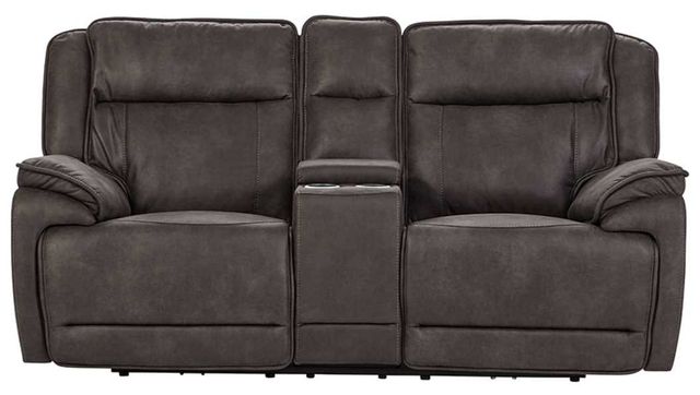 Hughes Furniture® 225012 Derby Slate Manual Reclining Loveseat-0