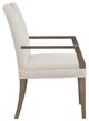 Fairfield® Customizable Entree Dining Nickel Metal Pull Short Button Back Arm Chair-2
