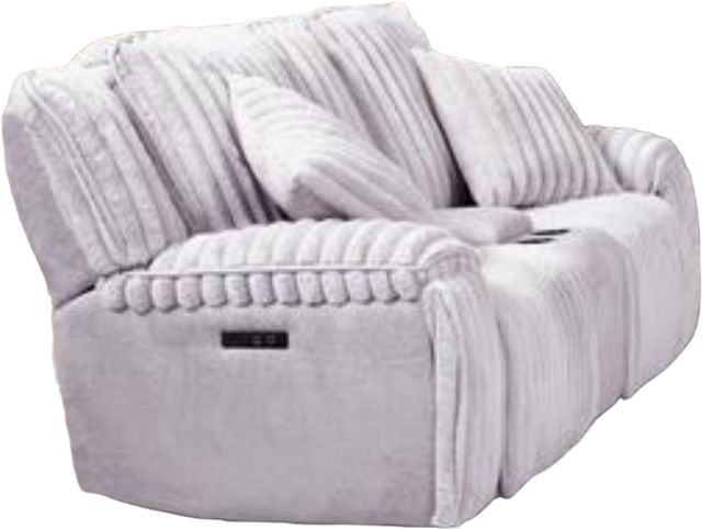 CHEERS Devaney Presley Fog/Charlotte Mist/Cosmic Fog Dual Power Headrest Console Loveseat-0