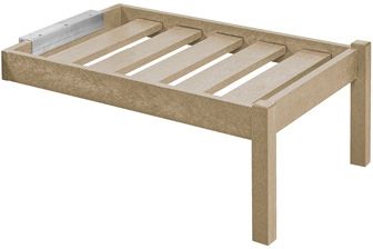 C R Plastics Tofino Beige Sectional Chaise Extension-0
