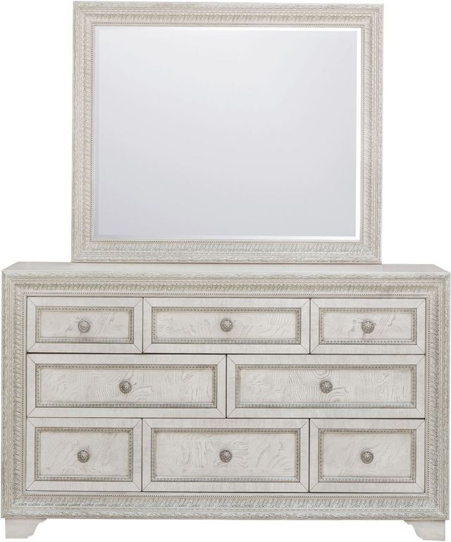 Pulaski™ Camila Creamy White Dresser and Mirror-2