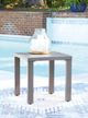 Signature Design by Ashley® Half Moon Beach Gray Aluminum Outdoor End Table-1