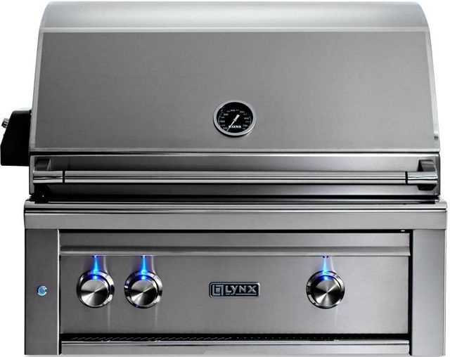 LYNX® Professional 2-Burner Stainless Steel Built-In Natural Gas Grill with Rotisserie and All Trident™ Infrared Burners-0