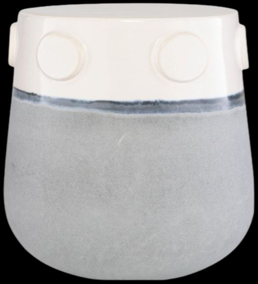 Uttermost® Mulvane Blue Gray/Off-White Outdoor Ceramic Garden Stool