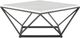 Elements International Riko White Coffee Table with Black Base-2