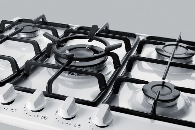 Summit® 27" White Gas Cooktop-2