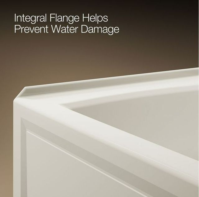 KOHLER® Archer® Biscuit 66" x 32" Alcove Bath with Bask® Heated Surface - Right Drain-3