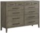 Elements International Versailles Contemporary Gray 12-Drawer Chest-0