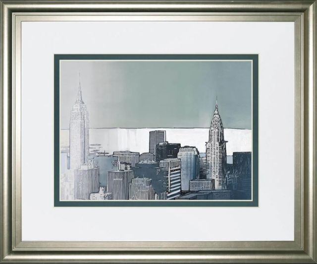 Classy Art Blue Chrysler and Empire State Spain by Farre, J. Wall Art-1
