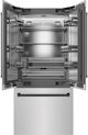 ZLINE Autograph Edition 36" 19.6 Cu. Ft. Stainless Steel Built-In French Door Refrigerator with Matte Black Accents-1