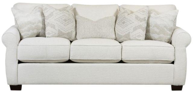 Fusion Furniture Hobnob Cotton White 91" Sofa-0