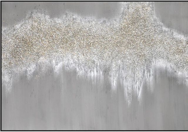 Classy Art Style 2 Hand Painted Textured Canvas with Glitter Wall Art-0