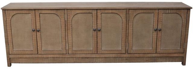 Nest Home Collections Blake Antique Natural/Rattan Six-Door Cabinet-0