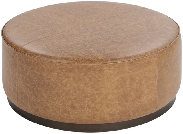 Classic Home Clair Chestnut 40" Round Ottoman-2