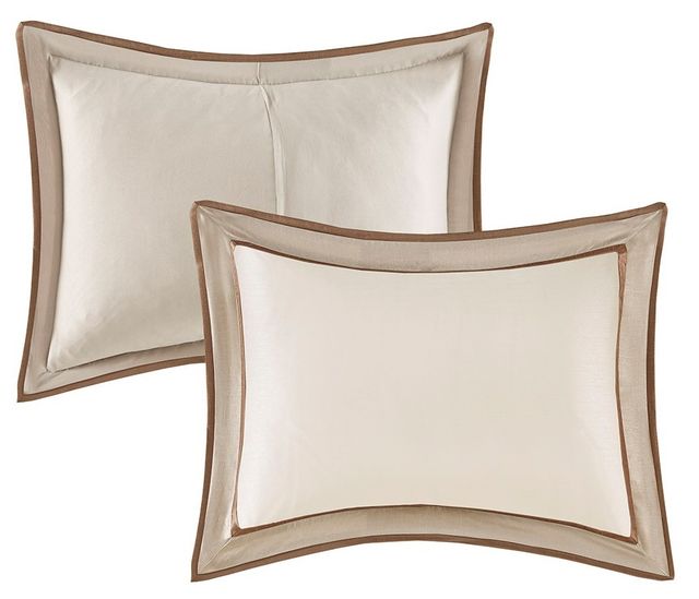 Olliix by Madison Park Genevieve 7 Pieces Brown and Taupe Queen Comforter Set-1