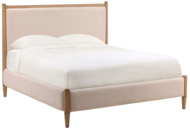 Dovetail Furniture Nexis Cream/Natural Queen Upholstered Panel Bed-0