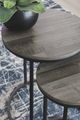 Signature Design by Ashley® Briarsboro 2-Piece Gray Accent Tables with Black Base-4