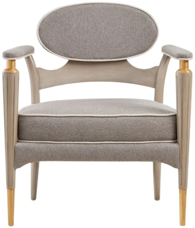Michael Amini® St. Charles Bronze/Dove Gray Accent Chair-2