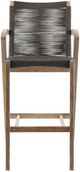 Armen Living Brielle Brown/Charcoal Rope/Wood Outdoor Counter Stool-3