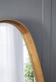 A & B Home Wayne Brown Curved Triangle Wooden Accent Mirror -1